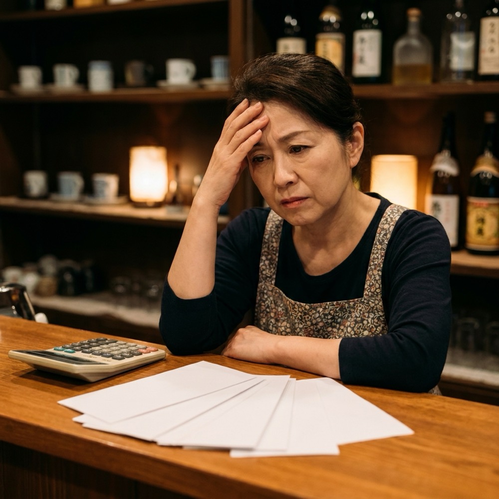 請求書と電卓
